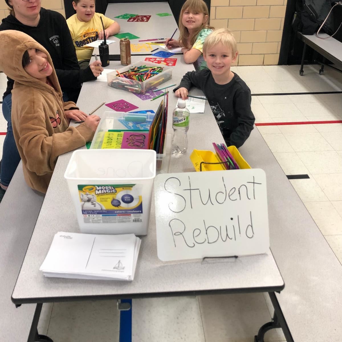  Students making art for Student Rebuild project
